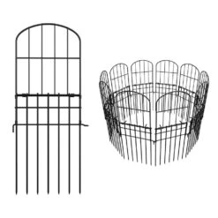 Animal Barrier Fencing 15-Pack, 29 In. H X 20 Ft. L Rustproof Metal Garden Fence No Dig