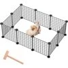 Puppy Playpen 10 Panels Metal Wire Dog Fence Portable Small Animal Fencing