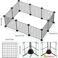 Puppy Playpen 10 Panels Metal Wire Dog Fence Portable Small Animal Fencing -Dewalt Tools Shop black oumilen garden fencing lt k58 c3 1000