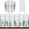 Decorative Garden Fence No Dig Fencing 37.5 In. H X 10 Ft. L Rustproof Metal Wire Panel Border (10-Pack) -Dewalt Tools Shop black oumilen garden fencing pl2109 a30 64 1000