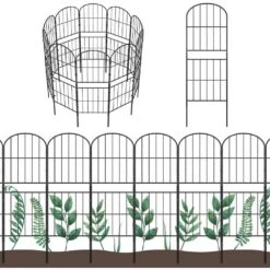 Decorative Garden Fence No Dig Fencing 37.5 In. H X 10 Ft. L Rustproof Metal Wire Panel Border (10-Pack)
