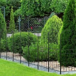 Decorative Garden Fence No Dig Fencing 37.5 In. H X 10 Ft. L Rustproof Metal Wire Panel Border (10-Pack) -Dewalt Tools Shop black oumilen garden fencing pl2109 a30 fa 1000