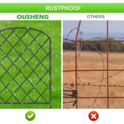 Decorative Garden Fence, Total 10 Ft. L X 24 In. H Barrier Border, Rustproof Metal Wire Edging Fencing Panel 10-Pack -Dewalt Tools Shop black oumilen garden fencing pl2109 a31 1f 1000