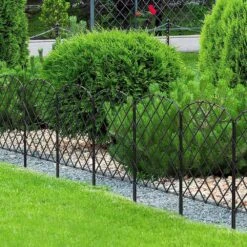 Decorative Garden Fence, Total 10 Ft. L X 24 In. H Barrier Border, Rustproof Metal Wire Edging Fencing Panel 10-Pack -Dewalt Tools Shop black oumilen garden fencing pl2109 a31 76 1000