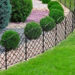 Decorative Garden Fence, Total 20 Ft. L X 24 In. H No Dig, Rustproof Metal Edging Fencing Panels (19-Pack) -Dewalt Tools Shop black oumilen garden fencing pl2109 a32 44 1000