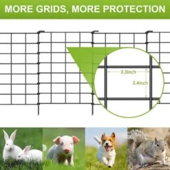 Decorative Garden Fence No Dig Fencing, 19.6 In. H X 10 Ft. L Black Metal Panel Ground Stake Edging (10-Pack) 11 Decorative Garden Fence No Dig Fencing, 19.6 In. H X 10 Ft. L Black Metal Panel Ground Stake Edging (10-Pack) -Dewalt Tools Shop black oumilen garden fencing pl2109 a34 4f 1000