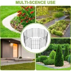 Decorative Garden Fence No Dig Fencing, 19.6 In. H X 10 Ft. L Black Metal Panel Ground Stake Edging (10-Pack) 15 Decorative Garden Fence No Dig Fencing, 19.6 In. H X 10 Ft. L Black Metal Panel Ground Stake Edging (10-Pack) -Dewalt Tools Shop black oumilen garden fencing pl2109 a34 76 1000