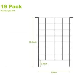 Decorative Garden Fence No Dig Fencing 19.6 In. H X 20 Ft. L Black Metal Panel Ground Stake Edging (19-Pack) -Dewalt Tools Shop black oumilen garden fencing pl2109 a35 76 1000
