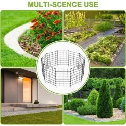 Decorative Garden Fence No Dig Fencing 19.6 In. H X 20 Ft. L Black Metal Panel Ground Stake Edging (19-Pack) -Dewalt Tools Shop black oumilen garden fencing pl2109 a35 fa 1000