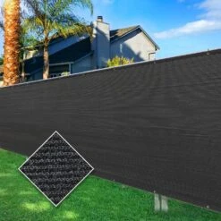 4 Ft. X 50 Ft. Privacy Screen Fence Heavy-Duty Protective Covering Mesh Fencing For Patio Lawn Garden Balcony Black -Dewalt Tools Shop black outdoor privacy screens 2 cvfr045000 31 1000