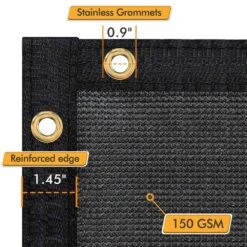 4 Ft. X 50 Ft. Privacy Screen Fence Heavy-Duty Protective Covering Mesh Fencing For Patio Lawn Garden Balcony Black -Dewalt Tools Shop black outdoor privacy screens 2 cvfr045000 4f 1000