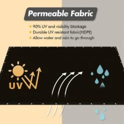 4 Ft. X 50 Ft. Privacy Screen Fence Heavy-Duty Protective Covering Mesh Fencing For Patio Lawn Garden Balcony Black -Dewalt Tools Shop black outdoor privacy screens 2 cvfr045000 c3 1000