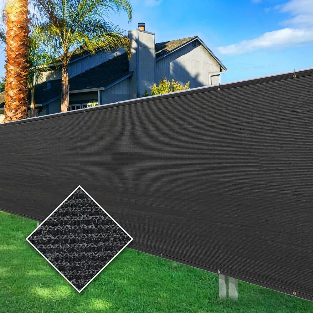 6 Ft. X 50 Ft. Privacy Screen Fence Heavy-Duty Protective Covering Mesh Fencing For Patio Lawn Garden Balcony Black 12 6 Ft. X 50 Ft. Privacy Screen Fence Heavy-Duty Protective Covering Mesh Fencing For Patio Lawn Garden Balcony Black - Image 10
