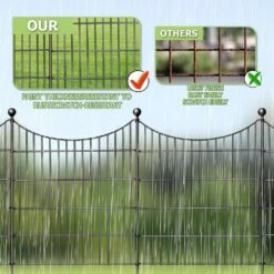32 In. Metal 10 Panels Garden Fence For Dog Border Fence, Privacy And Animal Barrier Fencing -Dewalt Tools Shop black oyezvary garden fencing 28cph005055 44 1000