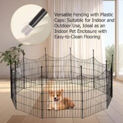 32 In. Metal 10 Panels Garden Fence For Dog Border Fence, Privacy And Animal Barrier Fencing -Dewalt Tools Shop black oyezvary garden fencing 28cph005055 fa 1000