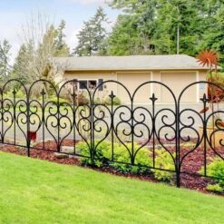 Decorative 32 In. Rustproof Metal Garden Fence Animal Barrier 10 Ft. Outdoor Fencing Panels For Yard Patio Flower Bed -Dewalt Tools Shop black oyezvary garden fencing 28csa05056 44 1000