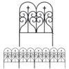 Decorative 32 In. Rustproof Metal Garden Fence Animal Barrier 10 Ft. Outdoor Fencing Panels For Yard Patio Flower Bed -Dewalt Tools Shop black oyezvary garden fencing 28csa05056 64 1000