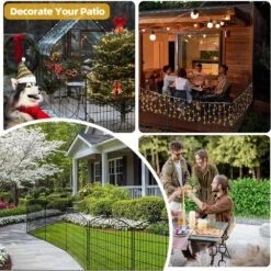 15 Pack 33 In. H Heavy Duty Metal Outdoor Dog Fence With Latch Decorative Garden Yard Fencing -Dewalt Tools Shop black oyezvary garden fencing 28csa05096 76 1000