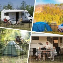 15 Pack 33 In. H Heavy Duty Metal Outdoor Dog Fence With Latch Decorative Garden Yard Fencing -Dewalt Tools Shop black oyezvary garden fencing 28csa05096 fa 1000