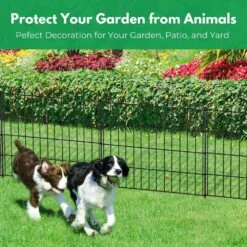 Decorative Garden Fence Border 24 In. H Rustproof Black Metal Fencing 10 Pack 25 Ft L Durable Easy Install -Dewalt Tools Shop black oyezvary garden fencing 28csa05104 1f 1000