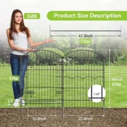 Rustproof Decorative Garden Fence 38 In. H Metal No Dig Animal Barrier Fencing With 5 Panels And 1 Gate -Dewalt Tools Shop black oyezvary garden fencing 28csa05108 c3 1000
