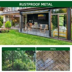 Outdoor Dog Fence 32 In. H X 24 Ft. L Metal Wire No Dig Garden Fencing Animal Barrier Decorative Yard Panels -Dewalt Tools Shop black oyezvary garden fencing 28csa05122 1f 1000