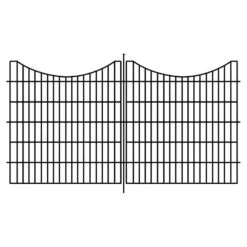 Outdoor Dog Fence 32 In. H X 24 Ft. L Metal Wire No Dig Garden Fencing Animal Barrier Decorative Yard Panels