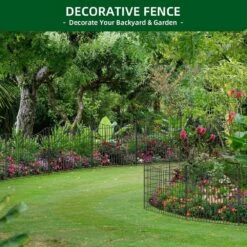 Outdoor Dog Fence 32 In. H X 24 Ft. L Metal Wire No Dig Garden Fencing Animal Barrier Decorative Yard Panels -Dewalt Tools Shop black oyezvary garden fencing 28csa05122 76 1000