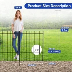 Decorative 30 In. Metal Garden Fence 6 Panels 11. 8 Ft. Rustproof No Dig Animal Barrier Fencing For Yard Patio -Dewalt Tools Shop black oyezvary garden fencing 28csa05126 c3 1000