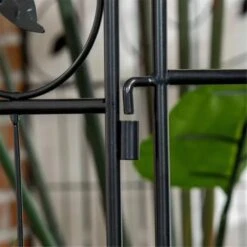 138.5 In. Powder-Coated Steel Garden Fence, 4 X Fencing Panel With 8 X Ground Stake For Partition, Border And Small Pet -Dewalt Tools Shop black oyezvary garden fencing 28csa11 4446 4f 1000