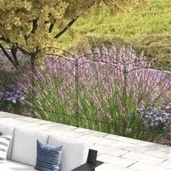 137 In. Powder-Coated Steel Garden Fence, 4 X Fencing Panel With 8x Ground Stake For Partition, Border And Small Pet -Dewalt Tools Shop black oyezvary garden fencing 28csa11 4447 31 1000