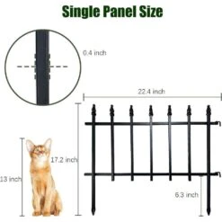 22 In. W X 18 In. H Black Metal Decorative Garden Fence 10-Panels Landscape Fencing For Flower Bed, Yard, Animal Barrier -Dewalt Tools Shop black oyezvary garden fencing 28csa11 4529 1f 1000