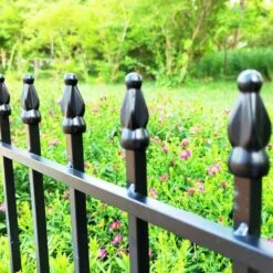 22 In. W X 18 In. H Black Metal Decorative Garden Fence 10-Panels Landscape Fencing For Flower Bed, Yard, Animal Barrier -Dewalt Tools Shop black oyezvary garden fencing 28csa11 4529 fa 1000