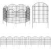 36 In. Metal Garden Fence Animal Barrier 8 Panels 9 Stakes No Dig Fencing For Yard Flower Bed Lawn Patio Outdoor Black 2 36 In. Metal Garden Fence Animal Barrier 8 Panels 9 Stakes No Dig Fencing For Yard Flower Bed Lawn Patio Outdoor Black -Dewalt Tools Shop black oyezvary garden fencing 28csa11090 64 1000