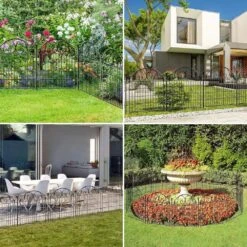 35 Ft. Length 32 In Metal Adjustable Garden Fence Animal Barrier With Gate 16 Panels For Dogs, Outdoor Temporary Fencing 13 35 Ft. Length 32 In Metal Adjustable Garden Fence Animal Barrier With Gate 16 Panels For Dogs, Outdoor Temporary Fencing -Dewalt Tools Shop black oyezvary garden fencing 28csa11096 44 1000