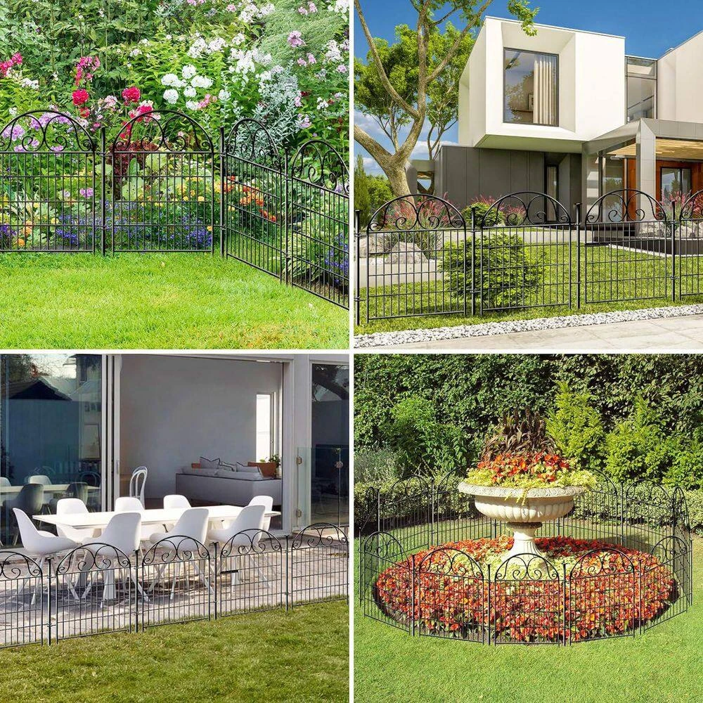 35 Ft. Length 32 In Metal Adjustable Garden Fence Animal Barrier With Gate 16 Panels For Dogs, Outdoor Temporary Fencing 7 35 Ft. Length 32 In Metal Adjustable Garden Fence Animal Barrier With Gate 16 Panels For Dogs, Outdoor Temporary Fencing - Image 5