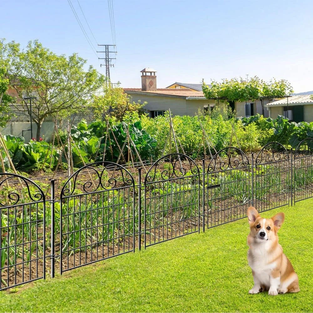 35 Ft. Length 32 In Metal Adjustable Garden Fence Animal Barrier With Gate 16 Panels For Dogs, Outdoor Temporary Fencing 9 35 Ft. Length 32 In Metal Adjustable Garden Fence Animal Barrier With Gate 16 Panels For Dogs, Outdoor Temporary Fencing - Image 7
