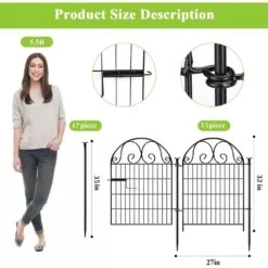 35 Ft. Length 32 In Metal Adjustable Garden Fence Animal Barrier With Gate 16 Panels For Dogs, Outdoor Temporary Fencing 10 35 Ft. Length 32 In Metal Adjustable Garden Fence Animal Barrier With Gate 16 Panels For Dogs, Outdoor Temporary Fencing -Dewalt Tools Shop black oyezvary garden fencing 28csa11096 c3 1000