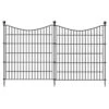 32 In. Rustproof Metal Garden Fence W/ Gate Decorative Panels For Yard Edging, Animal Barrier No Dig Temporary Fencing -Dewalt Tools Shop black oyezvary garden fencing 28csa11101 64 1000