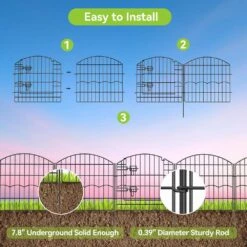 24 In. Metal Garden Fence Rustproof Wire Border No Dig Animal Barrier Fencing 12 Panels With Gate For Yard And Lawn 11 24 In. Metal Garden Fence Rustproof Wire Border No Dig Animal Barrier Fencing 12 Panels With Gate For Yard And Lawn -Dewalt Tools Shop black oyezvary garden fencing 28csa11104 4f 1000