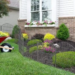 24 In. Metal Garden Fence Rustproof Wire Border No Dig Animal Barrier Fencing 12 Panels With Gate For Yard And Lawn 15 24 In. Metal Garden Fence Rustproof Wire Border No Dig Animal Barrier Fencing 12 Panels With Gate For Yard And Lawn -Dewalt Tools Shop black oyezvary garden fencing 28csa11104 76 1000