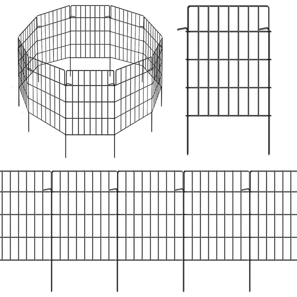 24 In. Metal Decorative Garden Fence Rustproof Animal Barrier Dog Rabbit Fence Flower Bed Landscape Fencing 25 Pack 3 24 In. Metal Decorative Garden Fence Rustproof Animal Barrier Dog Rabbit Fence Flower Bed Landscape Fencing 25 Pack
