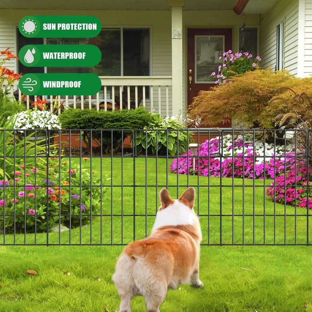 24 In. Metal Decorative Garden Fence Rustproof Animal Barrier Dog Rabbit Fence Flower Bed Landscape Fencing 25 Pack 9 24 In. Metal Decorative Garden Fence Rustproof Animal Barrier Dog Rabbit Fence Flower Bed Landscape Fencing 25 Pack - Image 7