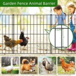 28 In. Black Metal Garden Fence Dog Fence Animal Barrier No Dig Fencing For Yard Flower Bed Lawn Patio 8 Panels 9-Stakes -Dewalt Tools Shop black oyezvary garden fencing 28csa11114 1f 1000