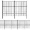 32 In. Metal Garden Fence Animal Barrier Fencing No-Dig Decorative Panels Anti-Rust Wire Border For Dogs Rabbits Patio