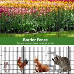 32 In. Metal Garden Fence Animal Barrier Fencing No-Dig Decorative Panels Anti-Rust Wire Border For Dogs Rabbits Patio -Dewalt Tools Shop black oyezvary garden fencing 28csa11116 c3 1000