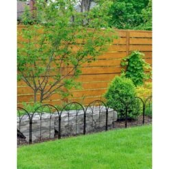 16.5 In. Rustproof Metal Garden Fence Modern Black Style 37 Ft. Decorative Yard Patio Fencing 35-Pack -Dewalt Tools Shop black oyezvary garden fencing 28csa11118 1f 1000