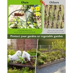 16.5 In. Rustproof Metal Garden Fence Modern Black Style 37 Ft. Decorative Yard Patio Fencing 35-Pack -Dewalt Tools Shop black oyezvary garden fencing 28csa11118 4f 1000