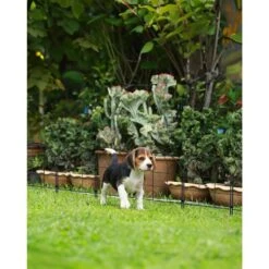 16.5 In. Rustproof Metal Garden Fence Modern Black Style 37 Ft. Decorative Yard Patio Fencing 35-Pack -Dewalt Tools Shop black oyezvary garden fencing 28csa11118 fa 1000