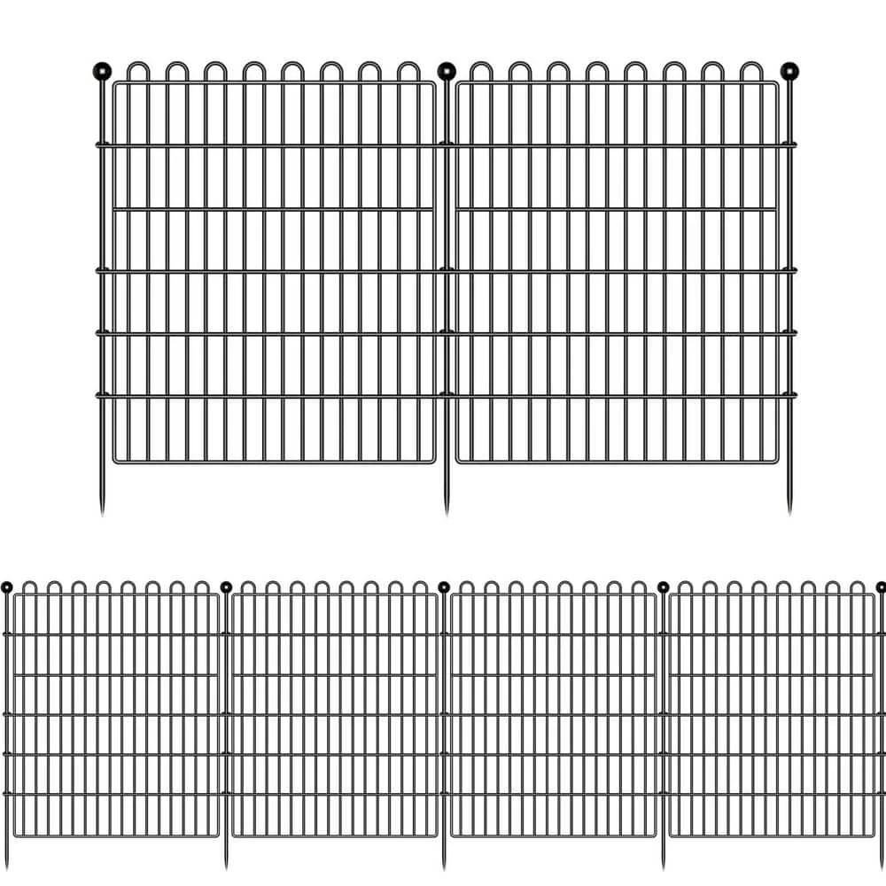 32 In. Metal No Dig Decorative Garden Fence For Yard, Animal Barrier Fencing, Portable For Pets And Landscape 3 32 In. Metal No Dig Decorative Garden Fence For Yard, Animal Barrier Fencing, Portable For Pets And Landscape